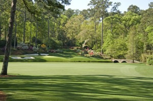 Image of 12th Hole at Augusta national and chiropractic. 
